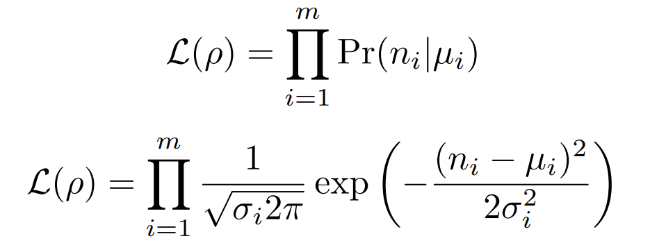 Log Likelihood Function 1 Det per Qubit